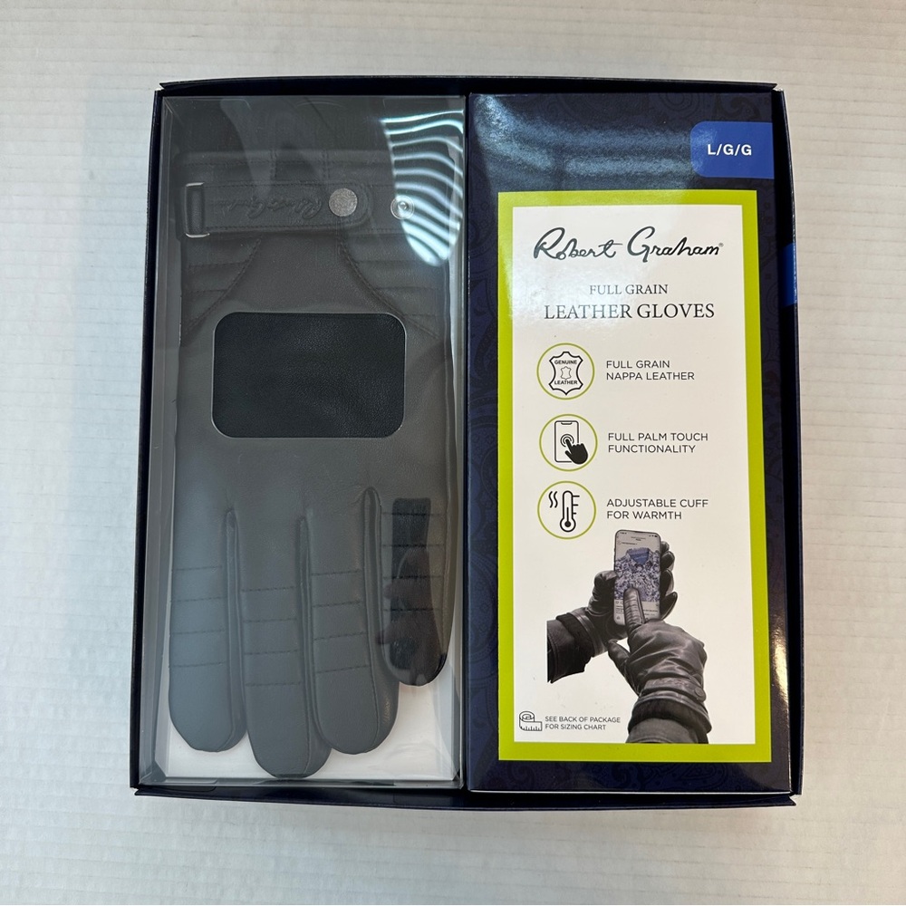 NIB Robert Graham Nappa Leather Gloves
